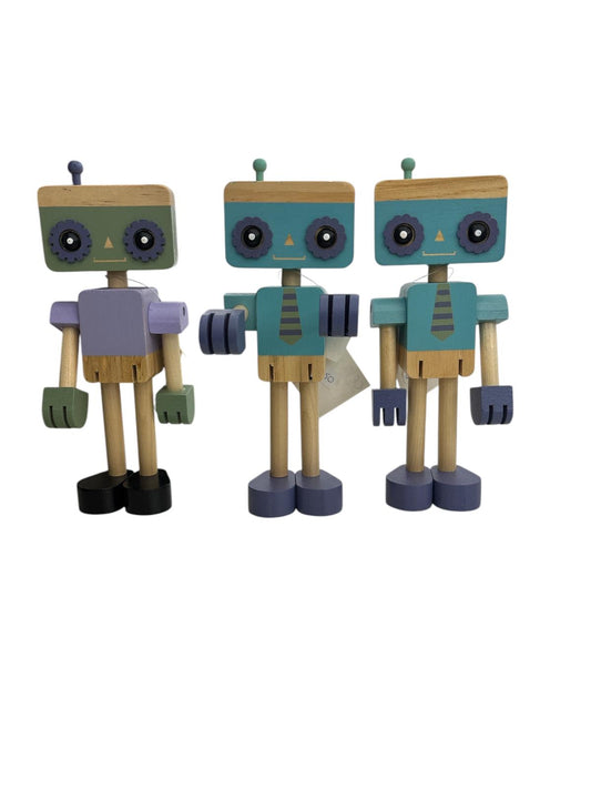 Robot Madera Cabeza cuadrada