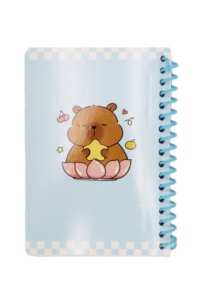 Cuaderno de espiral de 50 páginas con bolígrafo de capibara