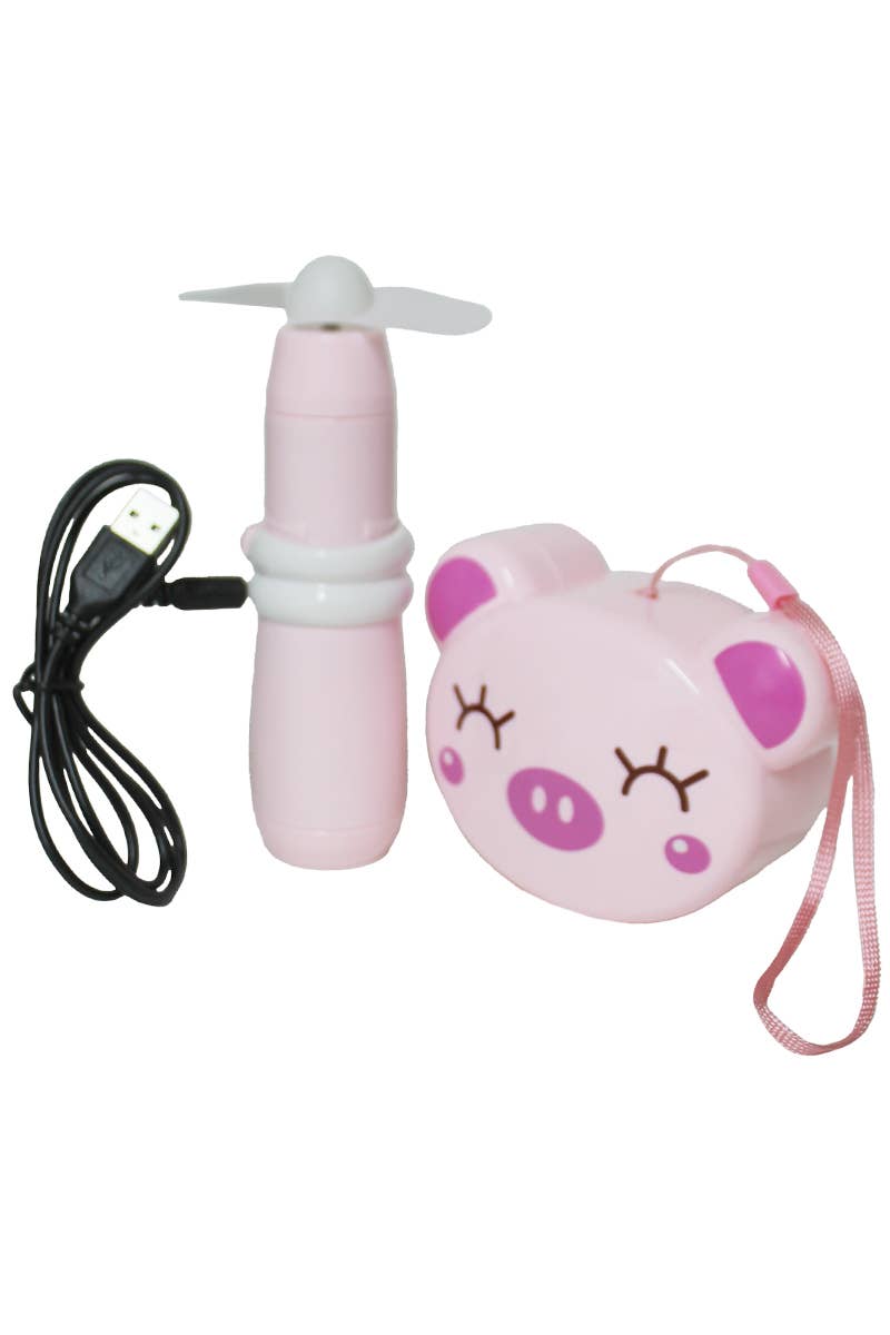 Ventilador eléctrico portátil Animal Pals con espejo