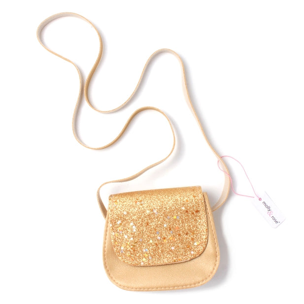 Bolso Alforja con purpurina y estrellas 11x9x4 cm