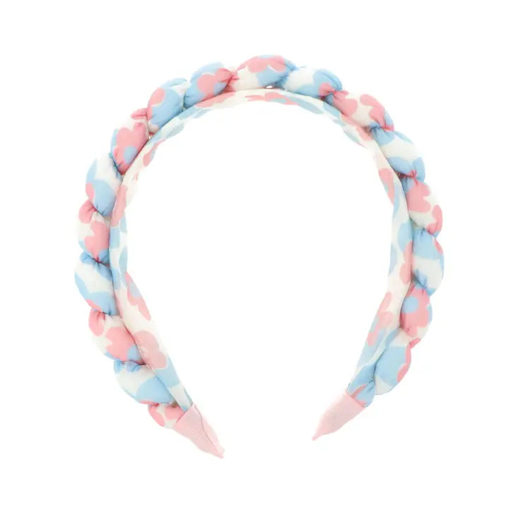 Diadema alta nudos estampado de flores