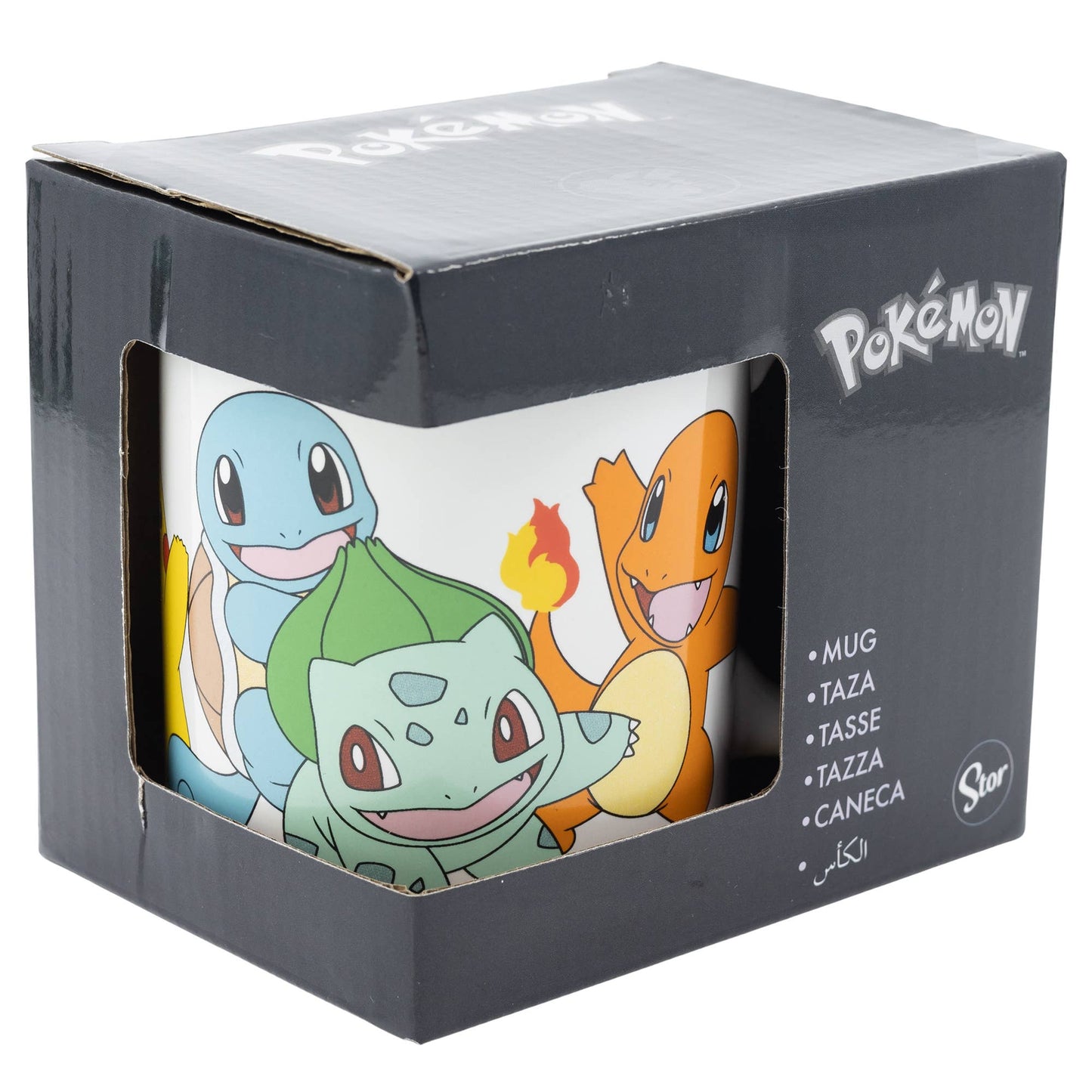 TAZA CERAMICA 325 ML EN CAJA REGALO POKEMON 4 DANCERS