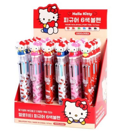 Lápiz de Bolas de 6 Colores de Personajes de Sanrio - 0,7 mm