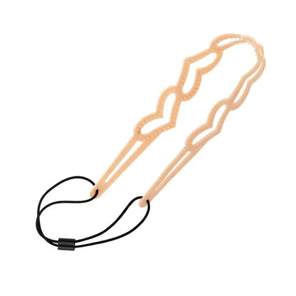 Diadema silicona corazones brillantina colores invierno