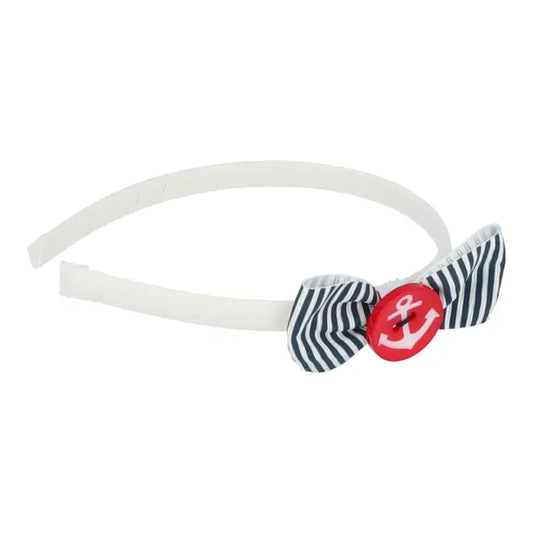 Diadema con lazo y botón