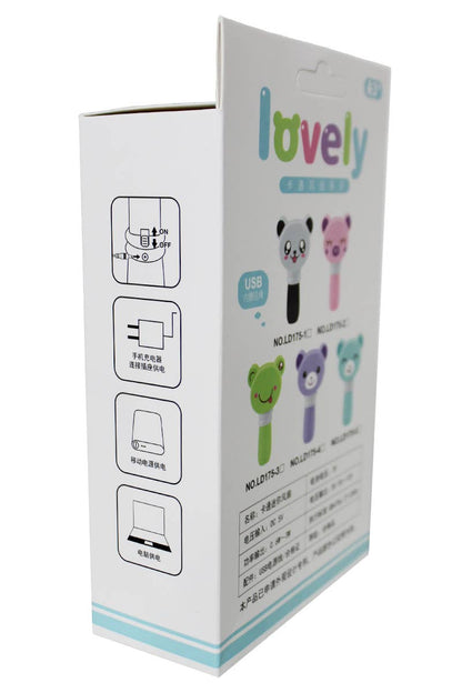 Ventilador eléctrico portátil Animal Pals con espejo