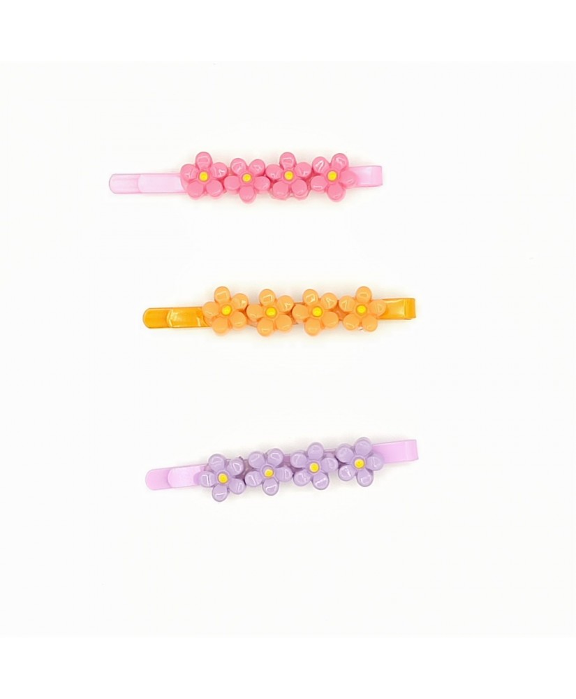 Pack 3 horquillas con flores